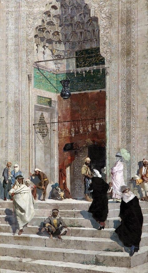 Osman Hamdi Bey - An Ottoman Empire Painter (1842-1910) Empire Wallpaper, Most Expensive Painting, Turkish Architecture, Expensive Paintings, Empire Design, Empire Ottoman, Arabian Art, Turkish Culture, Islamic Paintings