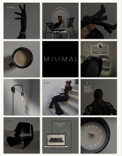 Etsy best-selling black Instagram post templates for 2023. 100% customizable, easy to use, and #Luxury_Fashion_Instagram_Feed #Instagram_Selling_Post_Ideas #Dark_Brand_Aesthetic #Fashion_Brand_Moodboard Fashion Page Layout Design Instagram, Instagram Selling Post Ideas, Dark Aesthetic Instagram Ideas, Moodboard Aesthetic Dark, Instagram Page Ideas Aesthetic, Insta Account Ideas, Dark Theme Aesthetic, Instagram Layout Templates, Layout Insta