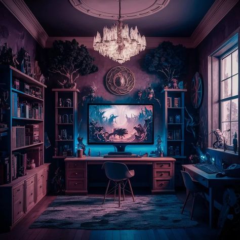 21 Incredible Game Room Ideas To Elevate Your Home Entertainment | Games Req Warhammer Game Room, Ttrpg Room, Cool Gaming Rooms, Halloween Video Game, Halo Combat Evolved, Game Room Ideas, Best Pc Games, Video Game Room Design, Stone Temple Pilots