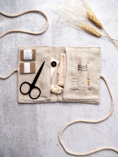 Make Your Own Canvas, Erin Boyle, Reading My Tea Leaves, Tiny Canvas, Canvas Drop Cloths, My Tea, Needle Book, Creation Couture, Sewing Kit