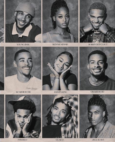 90s Theme Senior Pictures, Black People Photoshoot, Yearbook Shoot, Music Pfps, Rap Posters, College Yearbook, Yearbook Photoshoot, Group Photoshoot, Yearbook Pictures