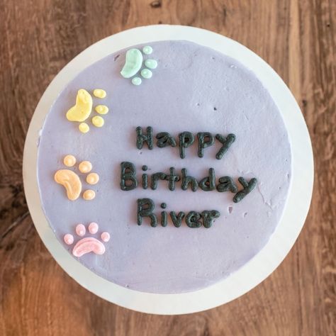 Paw Print Cake, Paw Print Cakes, Sage Birthday, Pottery Party, Lavender Background, Puppy Paw Prints, Puppy Paw, Fun Personality, Dog Birthday Cake