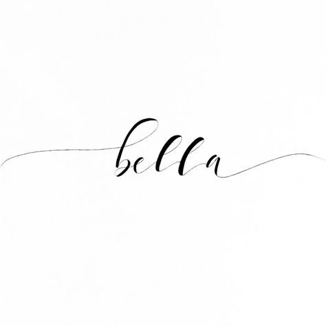 🌿 Bella MarketPlace 🌿 on Instagram: “🌿 bella 🌿  This is a very special word to me for 2 reasons... 1.) “Bella” means beautiful in Italian, which is my ethnic heritage 🇮🇹😍 2.) I…” Polynesian Names, Fancy Writing Styles, Bella Tattoo, Bella Name, Belle Tattoo, Grace Tattoos, Mama Tattoo, Fancy Writing, Cursive Tattoos