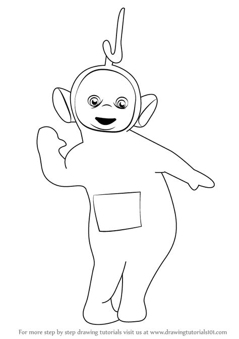 Teletubby Drawing, Teletubbies Drawing, Teletubbies Tattoo, The Teletubbies, Tinky Winky, Colored Characters, Tutorial Coloring, Disney Canvas Art, Disney Olaf