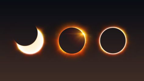 Total and annular eclipse – what’s the difference?🌞 Can you see the stars during an eclipse?⭐ Are sunglasses good for eclipse viewing?😎 Find the answers to these and other questions about solar eclipses in our article! Annular Eclipse, Stars In Space, New Moon Phase, Partial Eclipse, Moon Orbit, Sun And Earth, Solar Eclipses, Spirit Animal Art, Earth Orbit