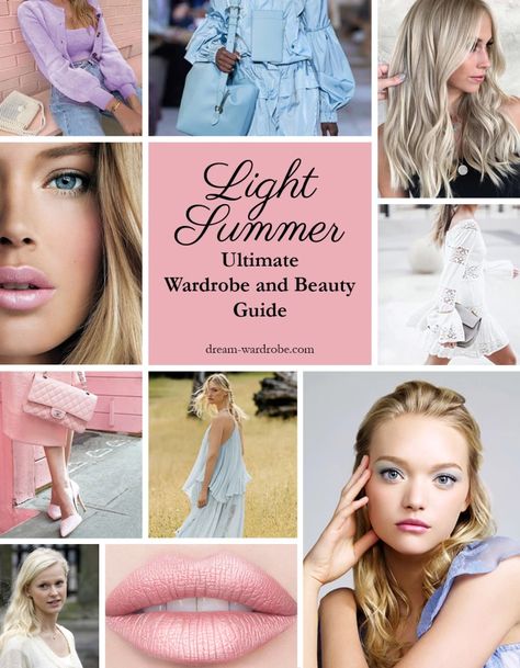 Light Summer Wardrobe, Light Summer Color Palette Makeup, Light Summer Style, Light Summer Clothes, Foyer Designs, Color Analysis Summer, Summer Skin Tone, Cool Summer Palette, Light Summer Color Palette