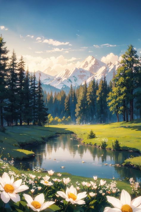 Things To Paint, Canvas For Beginners, Small Canvas Paintings, Scenery Paintings, Canvas Drawings, Simple Acrylic Paintings, Nature Art Painting, Cool Wallpapers Art, Fantasy Art Landscapes