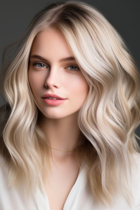 Whimsical vanilla cream blonde is a soft, creamy hue that gives you a youthful glow. The understated elegance of this shade makes it an excellent choice for various events, from formal to casual. Click here to check out more stunning blonde hair color ideas in 2023. Coffee Hair Color, Cream Blonde, Blonde Hair Pale Skin, Ice Blonde Hair, Blonde Hair Ideas, Coffee Hair, Hair Gloss, Cool Blonde Hair, Creamy Blonde