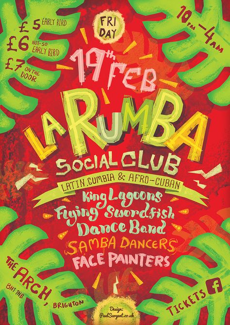 Poster design for latin club night Latin Party Flyer, Latin Festival Poster, Salsa Night Poster, Latin American Design, Latin Graphic Design, Art Club Poster, Club Poster Ideas, Latin Typography, Latin Poster