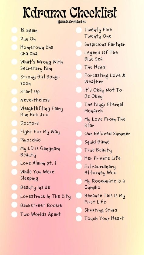 Kpop Bucket List, Korean Names For Boyfriend, Places To Watch Kdramas For Free, Korean Actors Names List, Christmas List Ideas Kpop, K Drama Checklist 2023, 2023 Kdrama Checklist, Kdrama List To Watch 2023, Kpop Positions List