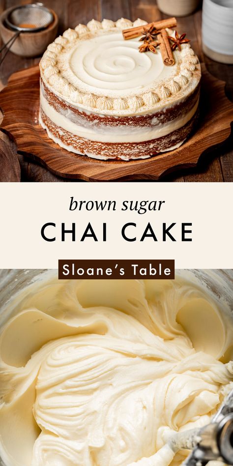 Chai Cake, Baking Sweets, Eat Dessert, Just Desserts, Sweet Recipes, Cooking And Baking, Brown Sugar, Baking Recipes, Cookies Et Biscuits