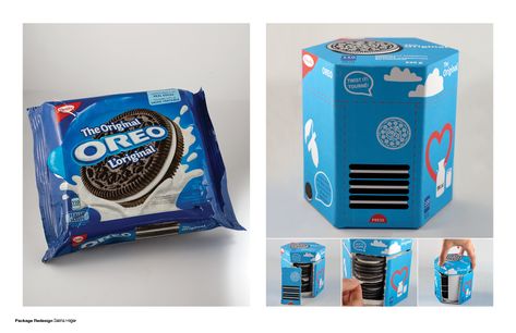 Oreo Package Redesign (Student Project) on Packaging of the World - Creative Package Design Gallery Oreo Packaging Design, Oreo Packaging, Package Redesign, Oreo Package, Food Oreo, Packaging Redesign, Nanaimo British Columbia, Unique Packaging Design, Paper Food