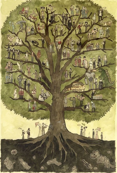 The Family Tree Scott Campbell, Gothic Architecture, Tree Art, Historical Sites, Studio Ghibli, The Words, Family Tree, Genealogy, A Tree