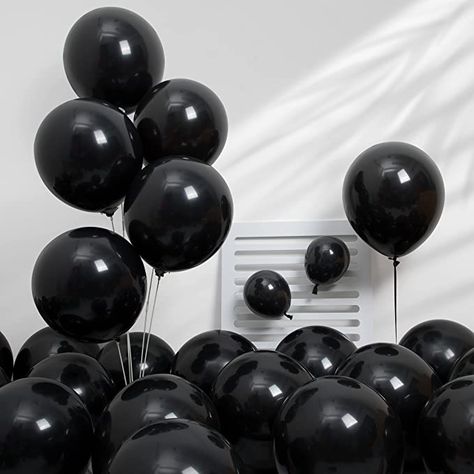 19th Birthday Decor, Black Ballons, Black Balloon Arch, Balloons Graduation, Ballon Helium, Nye Decorations, Balloon Toys, Balloon Arch Kit, Black Balloon