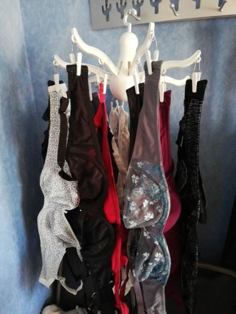 Hang your bras on a sockdrier, so you have a nice overview of your bras 😁 Bra Hacks, Bra, Holiday Decor, Pins, Quick Saves