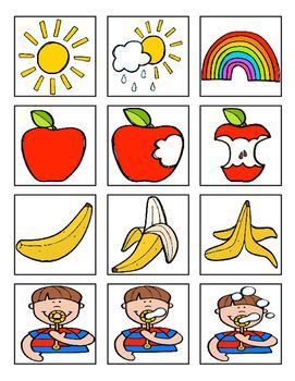 These sequencing boards are perfect for beginners! Start your beginners out with these basic 3-step sequencing boards. There are 28 boards included in this set. 3 Step Sequencing, Sequencing Activities Preschool, Sequencing Activities Kindergarten, Aba Therapy Activities, Sequencing Pictures, Sequencing Worksheets, Sequencing Cards, Story Sequencing, Sequencing Activities