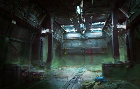 ArtStation - horror sci fi corridors, Peter Rossa Sci Fi Horror Concept Art, Space Horror, Scifi Corridor, Alien Spaceship, Spaceship Interior, Concept Art Tutorial, Sci Fi Environment, Sci Fi Horror, Cosmic Horror