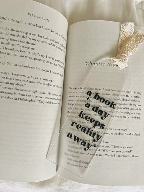 A Book a Day Keeps Reality Away Bookmark! * Dimensions: 6in X 2in Teacher Name Signs, Charlotte Rose, Bookmark Ideas, Bookmarks For Books, Acrylic Shelf, Curl Hair, Classy Couple, Custom Bookmarks, Book Marks