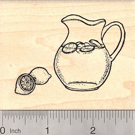 Simple Tats, Iced Tea Pitcher, Lemonade Pitcher, Raspberry Lemonade, Glass Pitcher, Sketch Inspiration, Mythological Creatures, Glass Pitchers, Custom Stamps