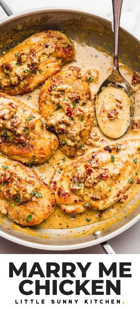 Marry Me Chicken Recipe, Little Sunny Kitchen, Marry Me Chicken, Sunny Kitchen, Best Chicken Recipes, Chicken Dishes Recipes, Chicken Dinner Recipes, Chicken Breast Recipes, Easy Chicken