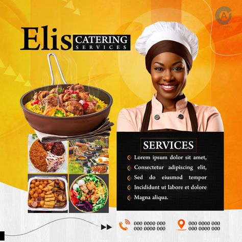 Food Flyer Design Catering Flyer Design, Food Flyer Design, Advertising Flyers, Food Flyer, Android Codes, Professional Cooking, Flyer Design Inspiration, Mens Casual Dress Outfits, Event Poster