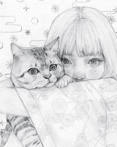 Lena (Walter’s Mom) (@0073.uv) • Instagram photos and videos Pencils Drawings, Nobody Asked, Cats Art Drawing, Cat Sketch, Sketchbook Inspiration, Creative Drawing, Baby Jesus, Book Art Drawings, Cat Painting