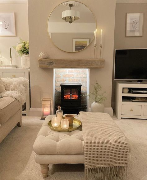 Alcove Ideas Living Room, Log Burner Living Room, Lounge Room Styling, Inviting Living Room, Snug Room, New House Living Room, Farmhouse Living Room Furniture, Classy Living Room, Living Room Warm