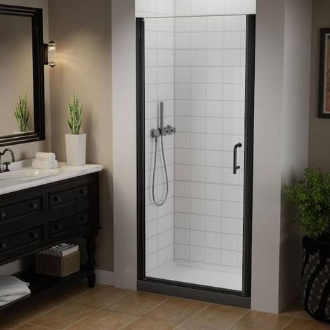 Double Hinged Shower Door, Shower Glass Door With Pony Wall, Shower Glass With No Door, Shower Glass No Frame, Frameless Shower Doors Single, Shower Enclosure No Glass, Glass Shower Doors Frameless Lowe's, Master Shower Black Door Corner Piece, Frameless Shower Doors The Home Depot