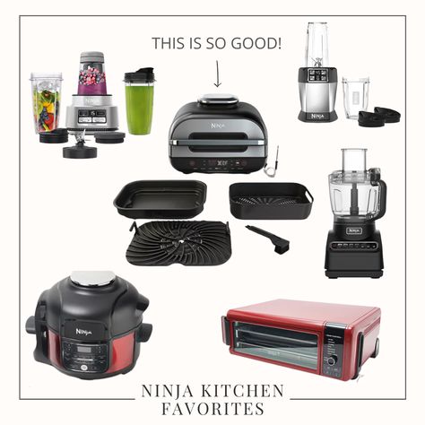 Ninja Appliance Products, Ninja Kitchen, Kitchen Favorites, Ninja Blender, Ideal House, Indoor Grill, Kitchen Machine, Cool New Gadgets, Ninja Foodi