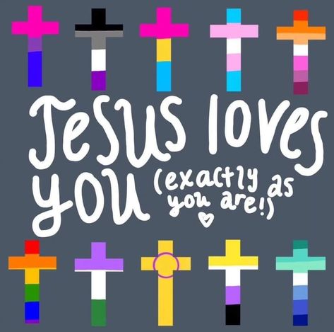 Queer Vision Board, Queer Christian, Lgbtq Christian, Lord Quotes, Bible Jokes, Queer Rainbow, Lord Quote, Jesus Loves Us, I Love You God