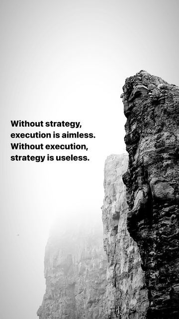 Execution Quotes, Strategy Execution, Strategy Quotes, Action Board, Quote Inspiration, Design Thinking, Inspirational Quotes, Quotes, On Instagram