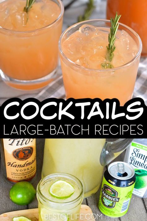 Large Batch Cocktails Tequila, Pitcher Vodka Cocktails, Tequila Punch For A Crowd, Bourbon Cocktails For A Crowd, Cocktail Punch For A Crowd, Alcohol Punch Recipes For A Crowd, Vodka Punch Recipes For A Crowd, Vodka Pitcher Cocktails, Party Drinks Alcohol For A Crowd