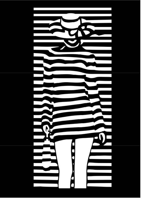 Line Illusion Art, Vertical Lines Art Design, 3d Line Art, Optical Illusion Tattoos, Illusion Tattoos, Optical Illusion Tattoo, Optical Illusion Drawing, Weird Photography, Art Optical