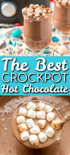 Hit Chocolate, Crock Pot Hot Chocolate Recipe, Crockpot Hot Chocolate, Milk Dessert, Hot Cocoa Recipe, Easy Dinner Recipes Crockpot, Hot Chocolate Recipe, Cocoa Recipes, Christmas Hot Chocolate