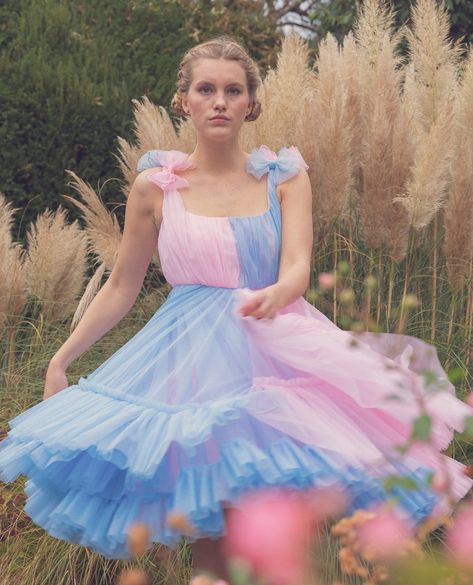 Cotton Candy Dress, Pink And Blue Dress, Candy Dress, Theatre Shows, Blue Tulle, Dream It, Cute Bows, Invisible Zipper, Theme Park