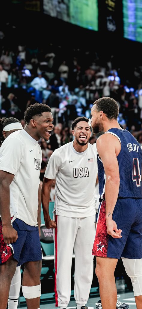 Anthony Edwards & Steph Curry, Team USA, Paris 2024 Olympics, Olympic Basketball Wallpaper, 4K Download Via Google Drive Team Usa Wallpaper, Basketball Wallpaper 4k, Olympics Wallpaper, Steph Curry Wallpapers, Nba Pics, Usa Dream Team, Basketball Wallpapers, Olympic Basketball, Basketball Background