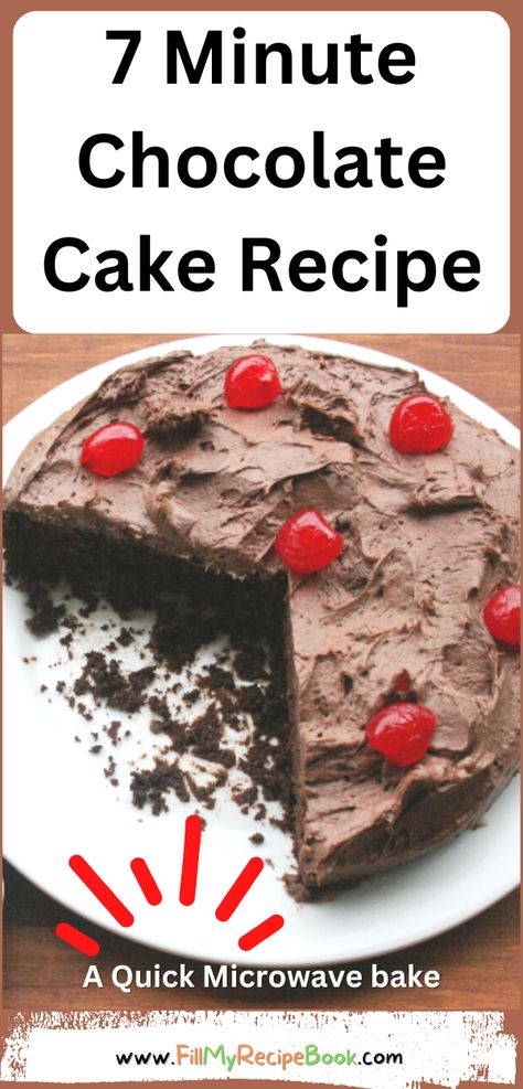 7 Minute Chocolate Cake Recipe is a microwave cake cook. An all in one bake in a 2 lt. container. Quick and easy bake for a dessert. 7 Min Microwave Chocolate Cake, 7 Minute Microwave Chocolate Cake, Quick Microwave Cake, Easy Microwave Recipes Desserts, Chocolate Cake Microwave, Microwave Cake Recipes, Microwave Cakes, Easy Microwave Desserts, Microwave Recipes Dessert