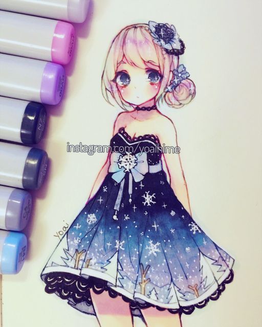 Anime Copic Art Anime Otaku AnimeCopicMarker yaoihime  Картины  Иллюстрации Рисунок