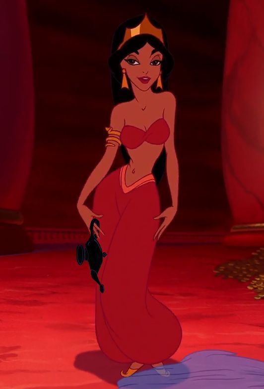 a woman in a red dress is standing on the floor with her hand on her hip