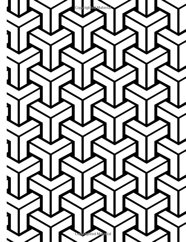 an abstract black and white pattern that looks like hexagonals or cubes