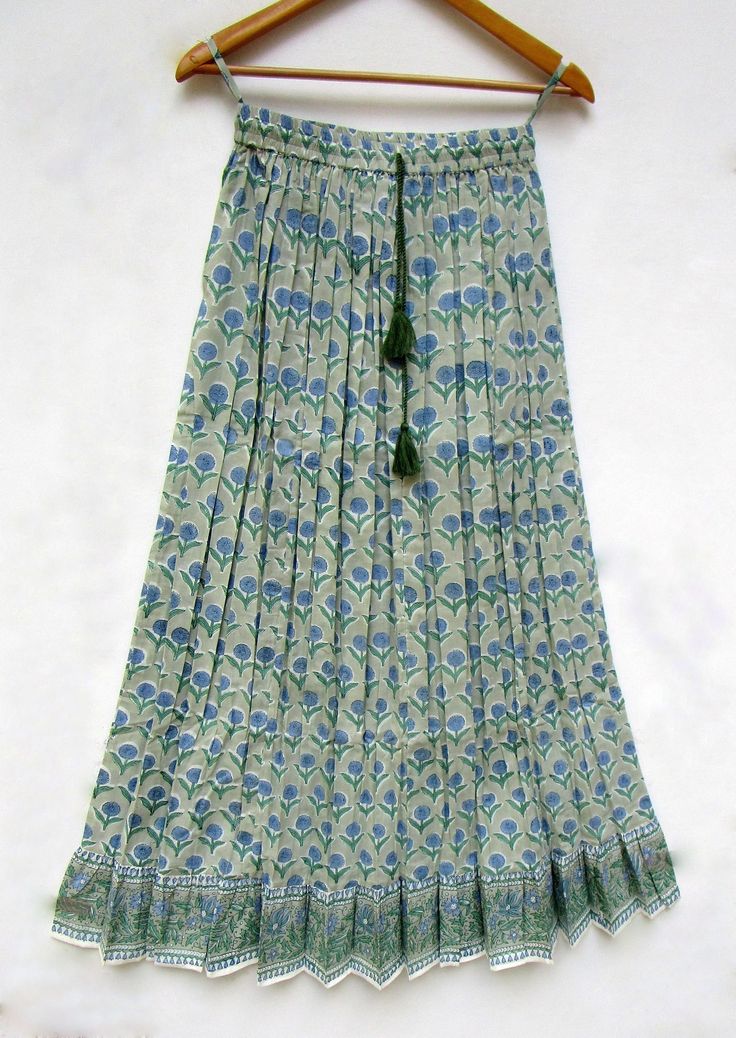 "ITEM DESCRIPTION women wear block printed cotton long skirts - summer wear broomstick style with tassel skirts Material: 100% cotton cambric soft crinkled fabric Length: - 38 inch long Waist :-28.00 inch full (14 inch half) 28 inch relaxed can stretch up to 50 inch Size: free size (fit to all) PRODUCT NAME: - Long Women Maxi skirts Ladies Vintage Long skirts Company Return Policy: Please write for more information to my email directly CHOOSE \"ASK SELLER QUESTION \" payment policy:- we accepts Flowy Cotton Ankle-length Maxi Skirt, Summer Cotton Skirt With Tassels, Bohemian Cotton Maxi Skirt For Festivals, Bohemian Cotton Skirt With Block Print, Bohemian Long Skirt With Tassels, Bohemian Ankle-length Cotton Skirt, Bohemian Maxi Skirt With Tassels, Bohemian Tiered Skirt With Tassels, Traditional Cotton Skirt With Block Print