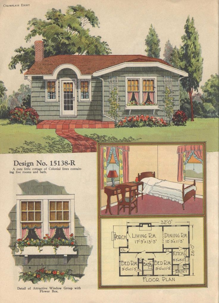 an old house is shown with two different rooms and one bedroom in the same room