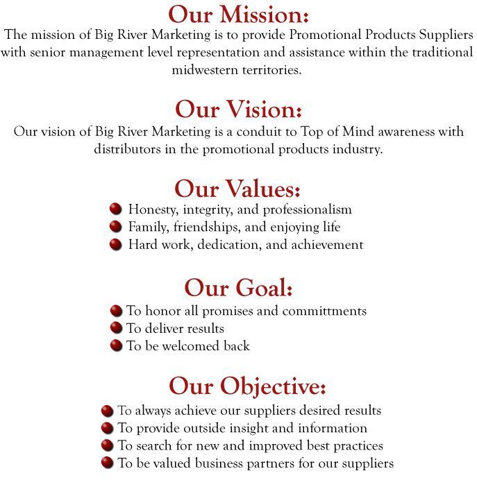 a red and white flyer with the words our mission, our vision, our vision