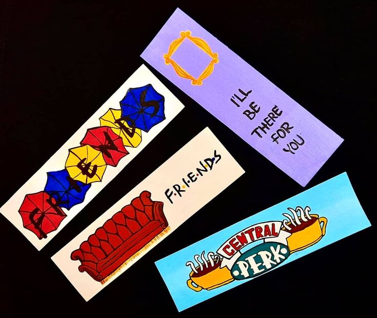 Bookmarks Friends Tv Show Bookmarks, Friends Tv Show Gifts Diy, Friends Crafts Tv Show, Friends Tv Show Crafts, Friends Drawing Tv Show, Friends Bookmarks, Book Lovers Gift Basket, Friends Tv Show Gifts, Drawings With Meaning