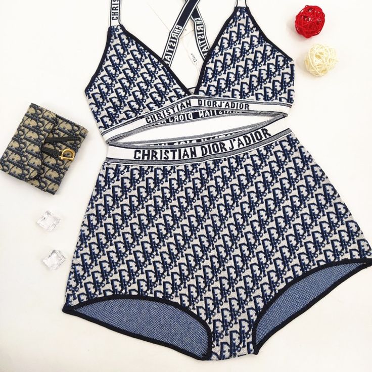 2 Piece Bathing Suits Blue Cotton Beach Season Sets, Blue Beachwear Sets For Spring, Blue Loungewear Sets For Beach Season, Chic Blue Vacation Sets, Fitted Blue Beachwear Set, Blue Fitted Beachwear Set, Blue Matching Set For Summer, Blue V-neck Sets For Vacation, Sleeveless Blue Sets For Beach Season