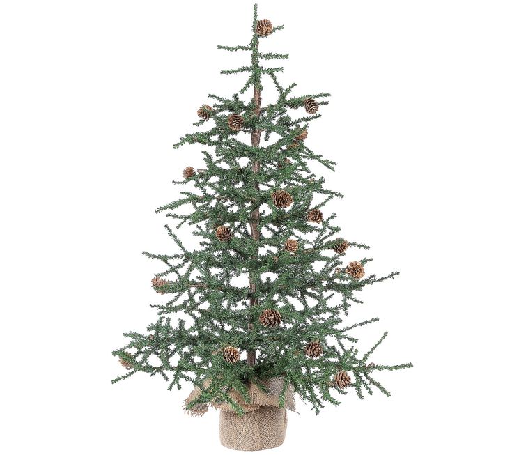 With its fresh-looking green branches, pinecone accents, 684 tips, and charmingly rustic burlap base, this unlit Carmel artificial pine is ready to add some magic to your holiday season. From Vickerman. Small Christmas Trees, Artificial Christmas Tree, Holidays Halloween, Pine Cones, Christmas Trees, Special Day, Burlap, Christmas Crafts, Holiday Season