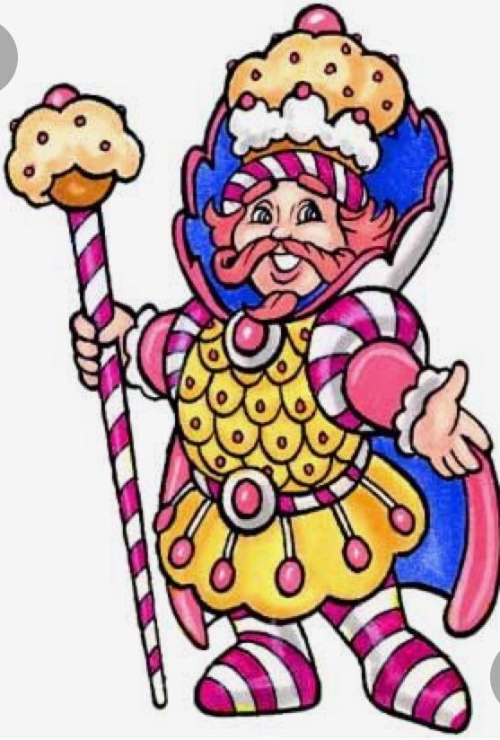 a drawing of a clown holding a candy cane