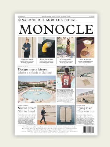 the front page of monocle magazine