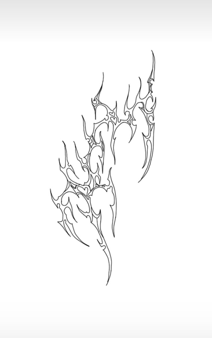 a line drawing of a demon on a white background