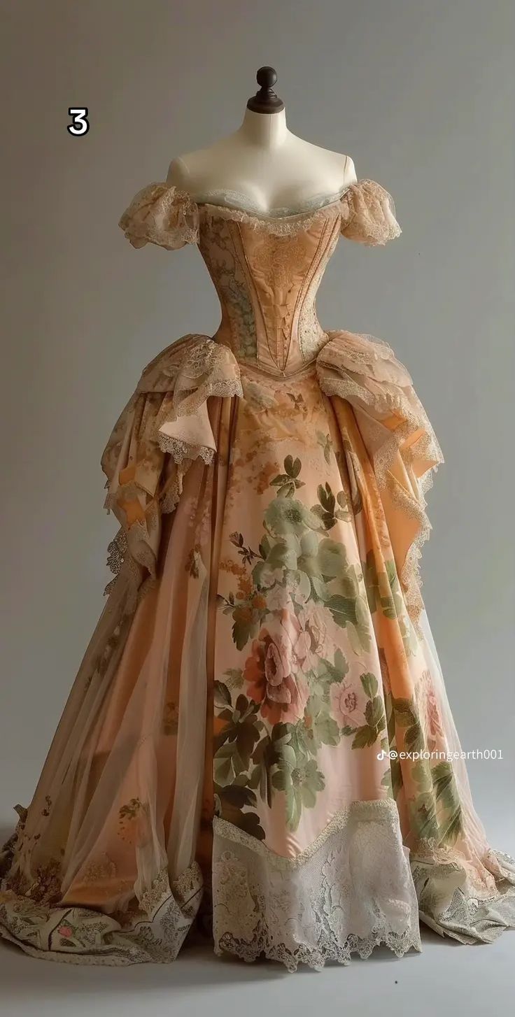 Y/n Dress, Victorian Dress Sleeves, Formal 50s Dress, 18th Century Royal Dress, Victorian Inspired Fashion Runway, Ball Dresses Vintage, Mid 19th Century Fashion, Mona May Costumes, Historical Outfits Inspiration